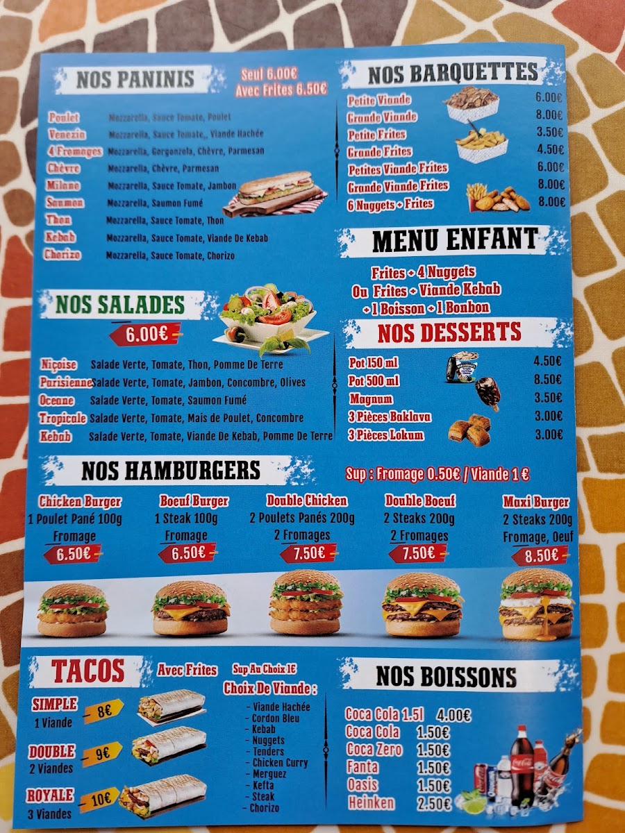 Menu Le Concorde Kebab Pizzeria Verberie-1